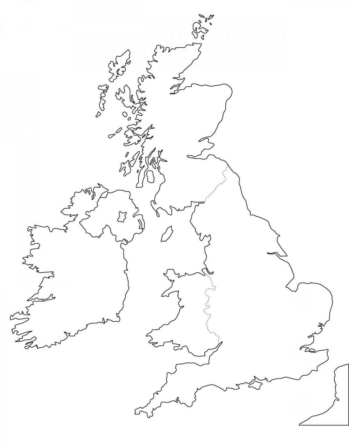 خريطة المملكة المتحدة (المملكة المتحدة) فارغة