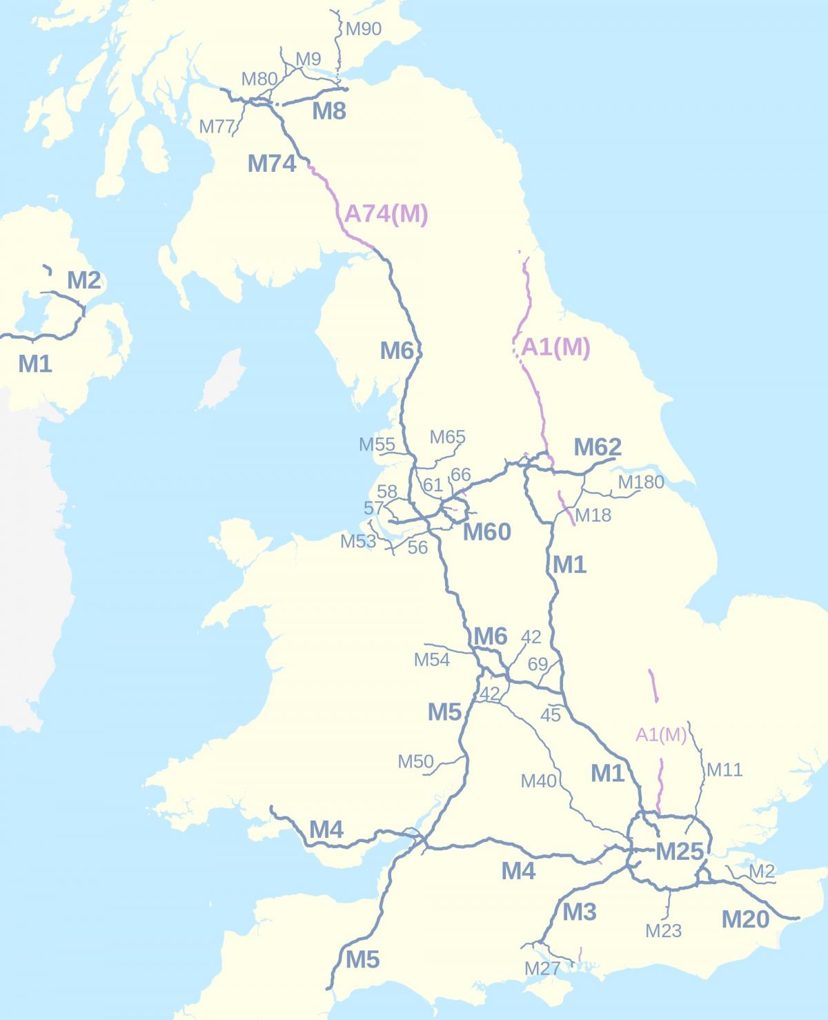 خريطة الطريق السريع للمملكة المتحدة (المملكة المتحدة)