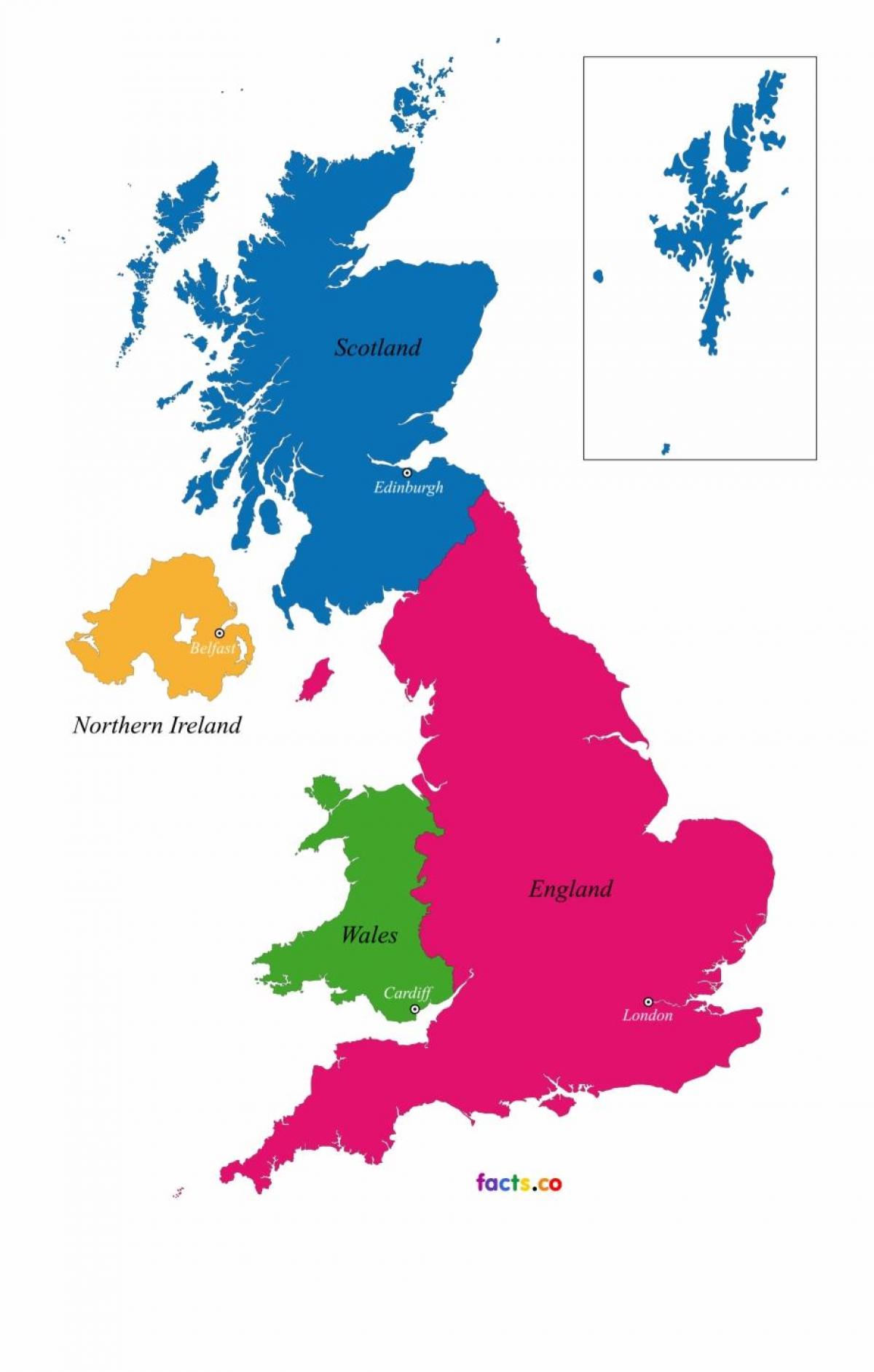 المملكة المتحدة (المملكة المتحدة) خريطة الدولة